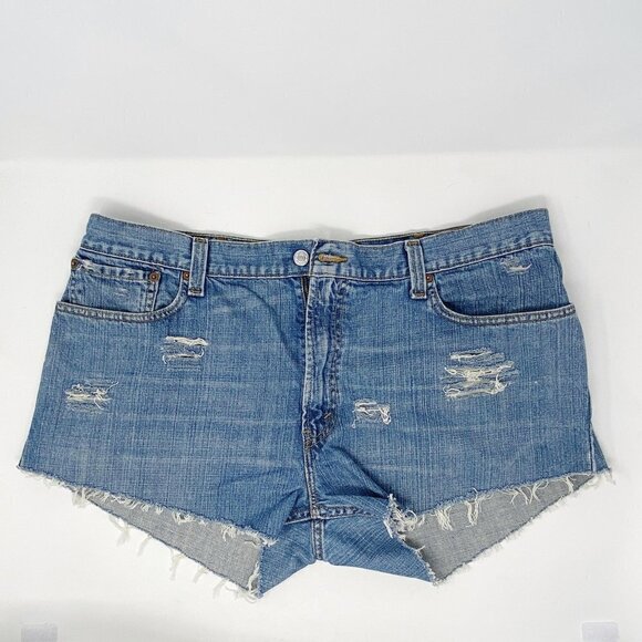 LEVI'S | Distressed Denim Cut-Off Shorts - Picture 1 of 10
